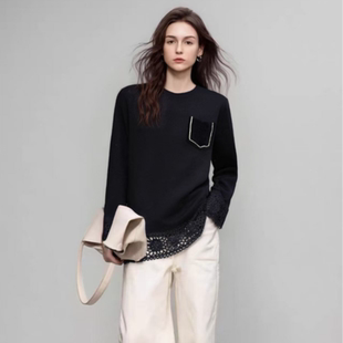 黑色秋冬修身 针织打底衫 名品时尚 专柜25 2558 139 恩佳专享