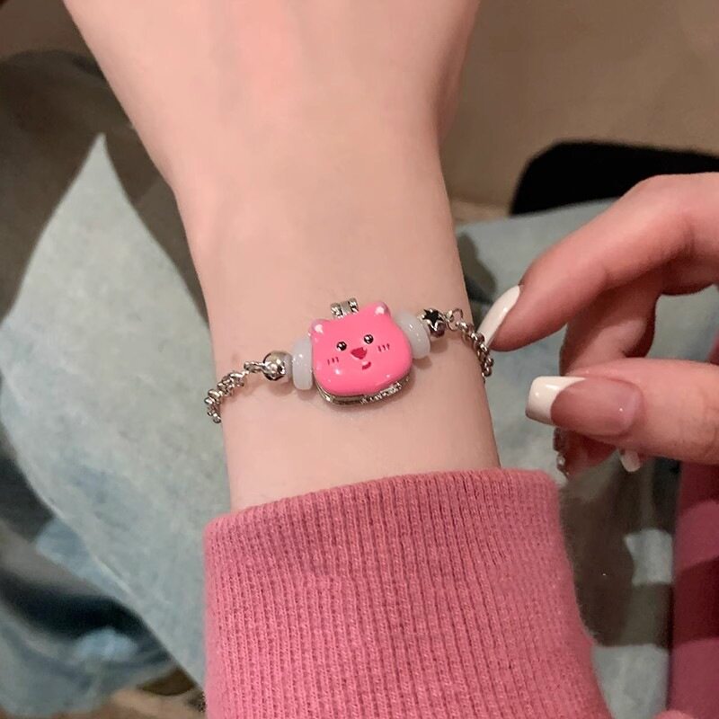可爱小海狸露比loopy韩ins网红手链女小众设计时尚少女百搭手饰