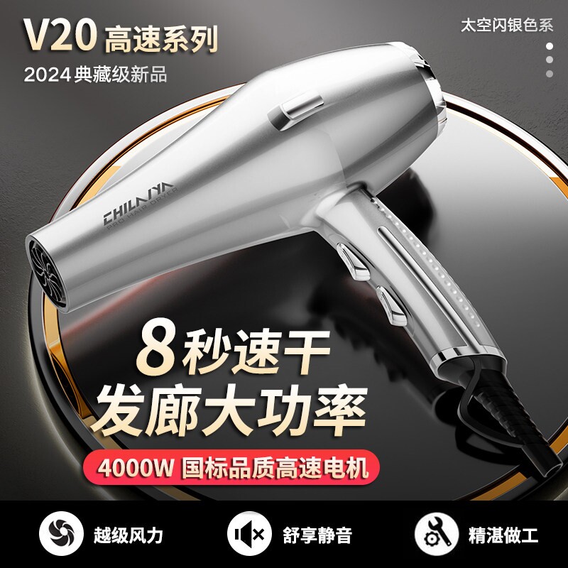德国电吹风机家用大功率发廊专用发店4000w负离子护发速干风筒理