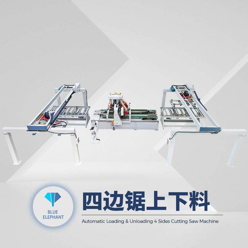 四边锯龙门上下料生产线 木门规方定尺 木门生产线加工中心
