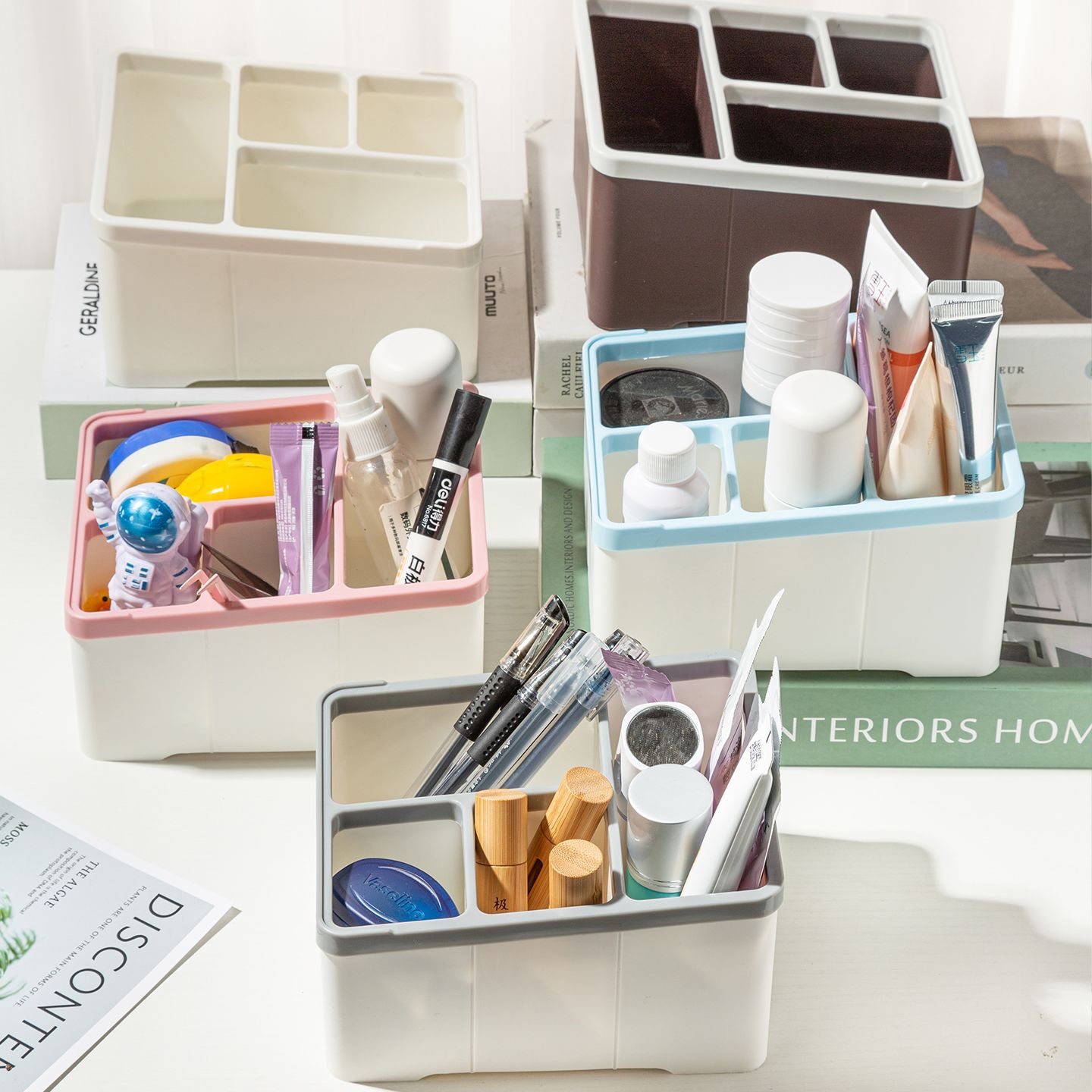 桌面收纳盒一个装颜色随机