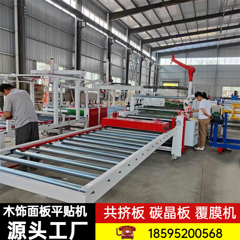 木饰面热熔胶膜平贴机 碳晶共挤大板冷胶覆膜机 钢板铝板贴膜机