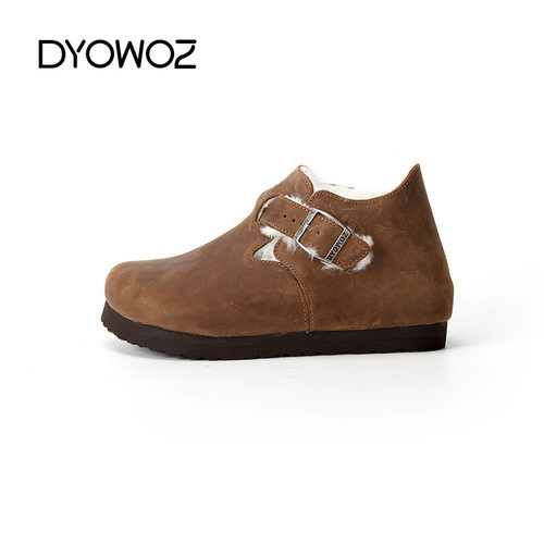 勃肯鞋雪地靴冬季羊皮毛一体