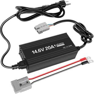 12V20A电池充电器，Anderson安德森连接器14.6V20A充电器LiFePO4