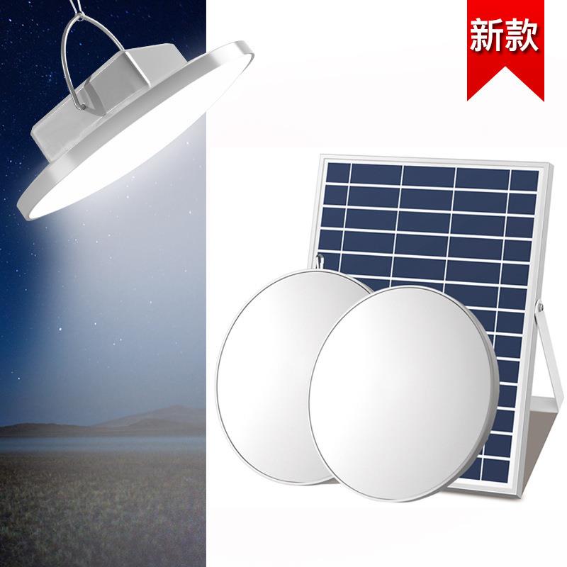 新款太阳能吊灯家用户外装饰照明led庭院灯阳台一拖二挂灯露营灯