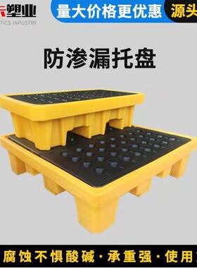 防泄露托盘机油桶接油盘防渗漏平台危废化学品托盘单面防渗漏托盘