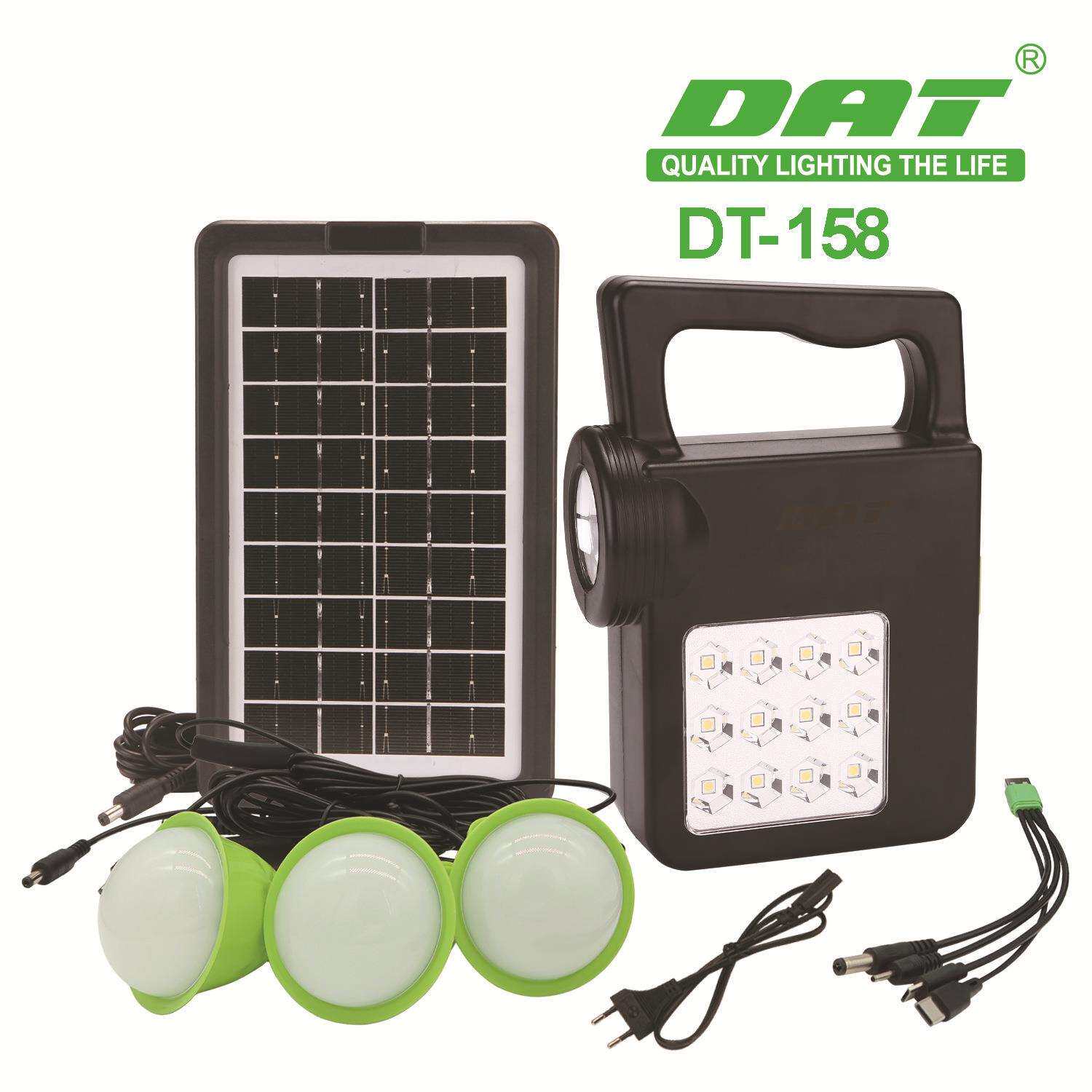 DT-158太阳能照明小系统便携式可应急充电户外手提野营探照灯