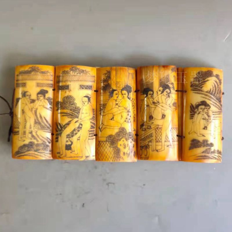 天然牛骨玉器文玩手把件摆件