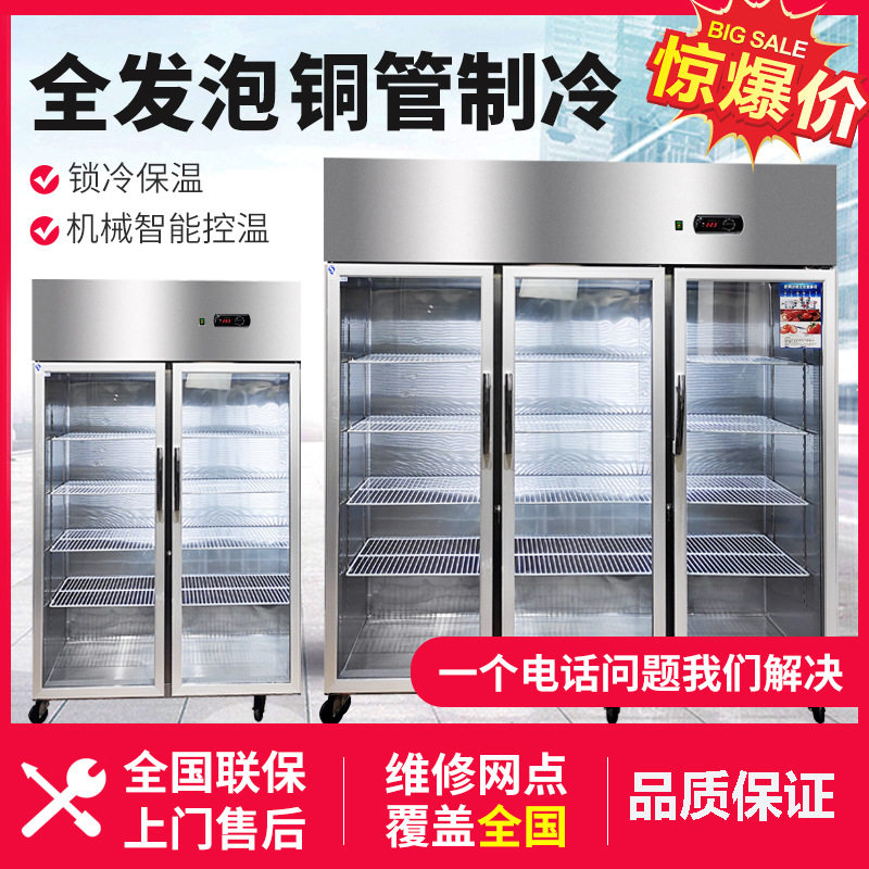 商用立式二开门冷藏展示柜