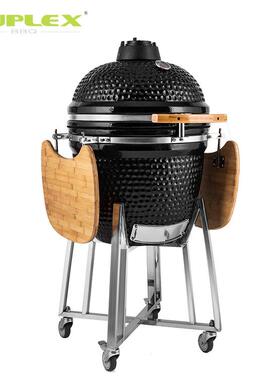 KamadoCeramicbbqgrill21寸黑色陶瓷烧炭烤炉送豪华配件套装