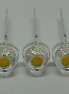 F5大杯低衰草帽白光8-9流明5mm草帽白光灯珠led大量现货供应