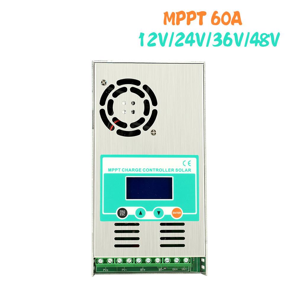 MPPT太阳能控制器60A全自动充放电12V/24V/36V/48V光伏发电控制器