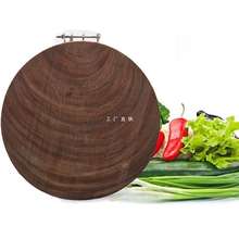越南铁木砧板菜板 实木蚬木切菜板整木圆形带箍实木砧板