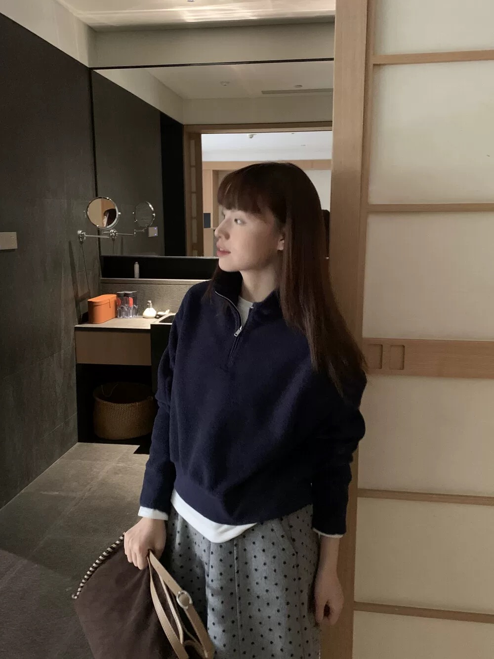 11/7 休闲风！定制面料～立领加绒卫衣 胸围116衣长53