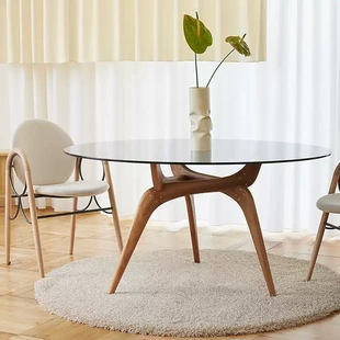 Table 丹麦进口正版 玻璃圆桌 Triiio 三角餐桌 Brdr. Krüger