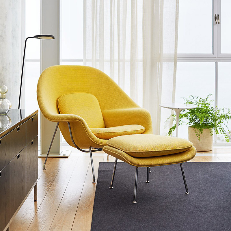 美国进口正版knoll 子宫椅 womb chair 休闲椅躺椅经典单椅沙里宁