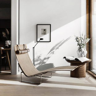 丹麦进口正版 Fritz Hansen 休闲椅 PK24 躺椅 北欧经典