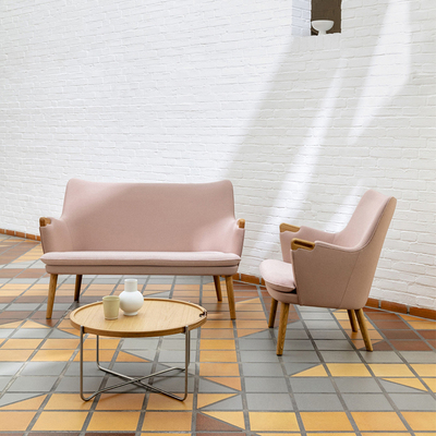 进口实木简约双人沙发