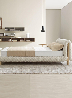 法国进口正版Ligne Roset Ruche 写意空间 双人床软包现代简约