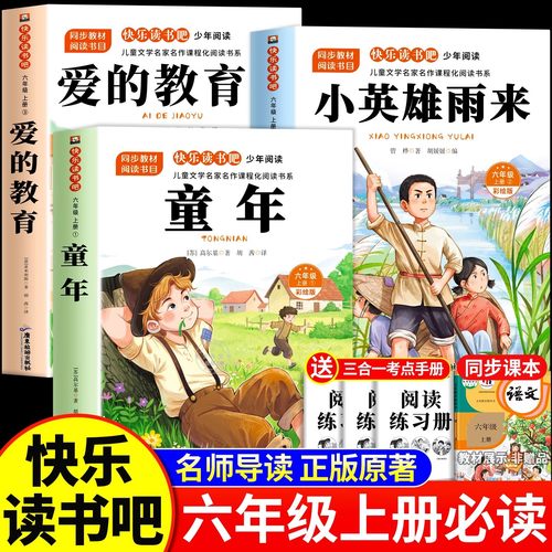 全套3册 童年六年级上册必读的课外书高尔基正版原著完整版快乐读书吧六上阅读书目爱的教育亚米契斯小英雄雨来管烨6上人教版书籍