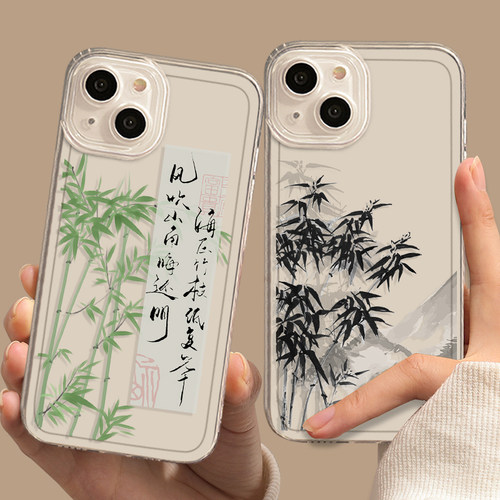 竹子手机壳适用一加魅族透明