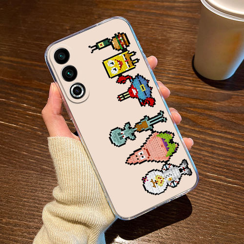 像素海绵宝宝手机壳适用魅族透明