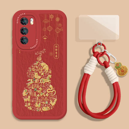 马年葫芦挂绳适用小米15pro手机壳14新年13福禄12红色17红米k80k90k70k60k50k40新款note11小羊皮10/9/turbo4