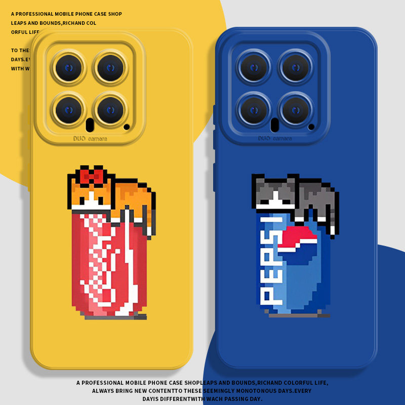 像素猫咪手机壳适用小米红米系列