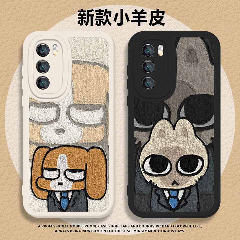 适用华为系列手机壳油画打工比格