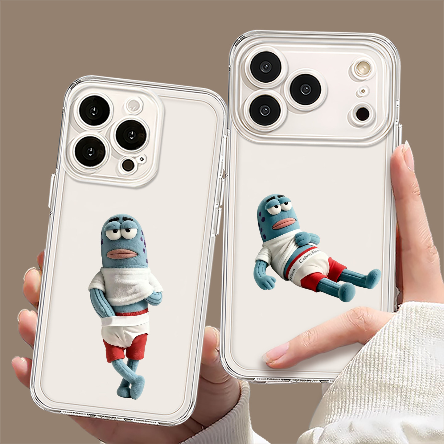 生无可恋适用苹果17手机壳iphone16promax比奇堡居民15丑鱼14plus新款13mini搞怪12抽象11透明x小众xr/xs/8男