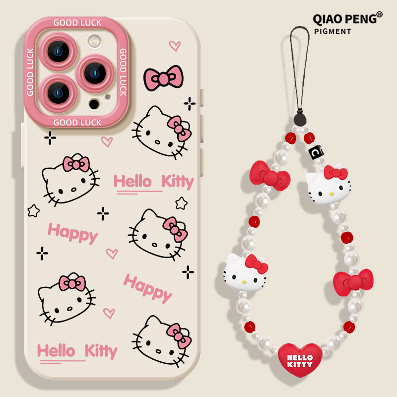 适用小米红米手机壳kitty猫挂绳