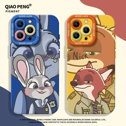 适用小米红米手机壳情侣尼克朱迪