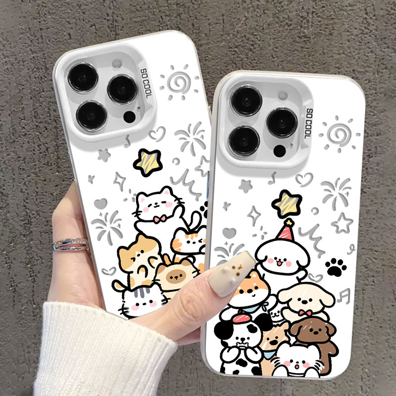 适用小米红米手机壳星星猫狗情侣