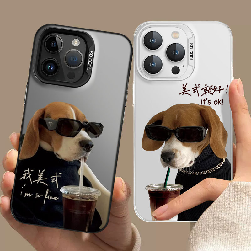 适用比格犬手机壳情侣一加魅族