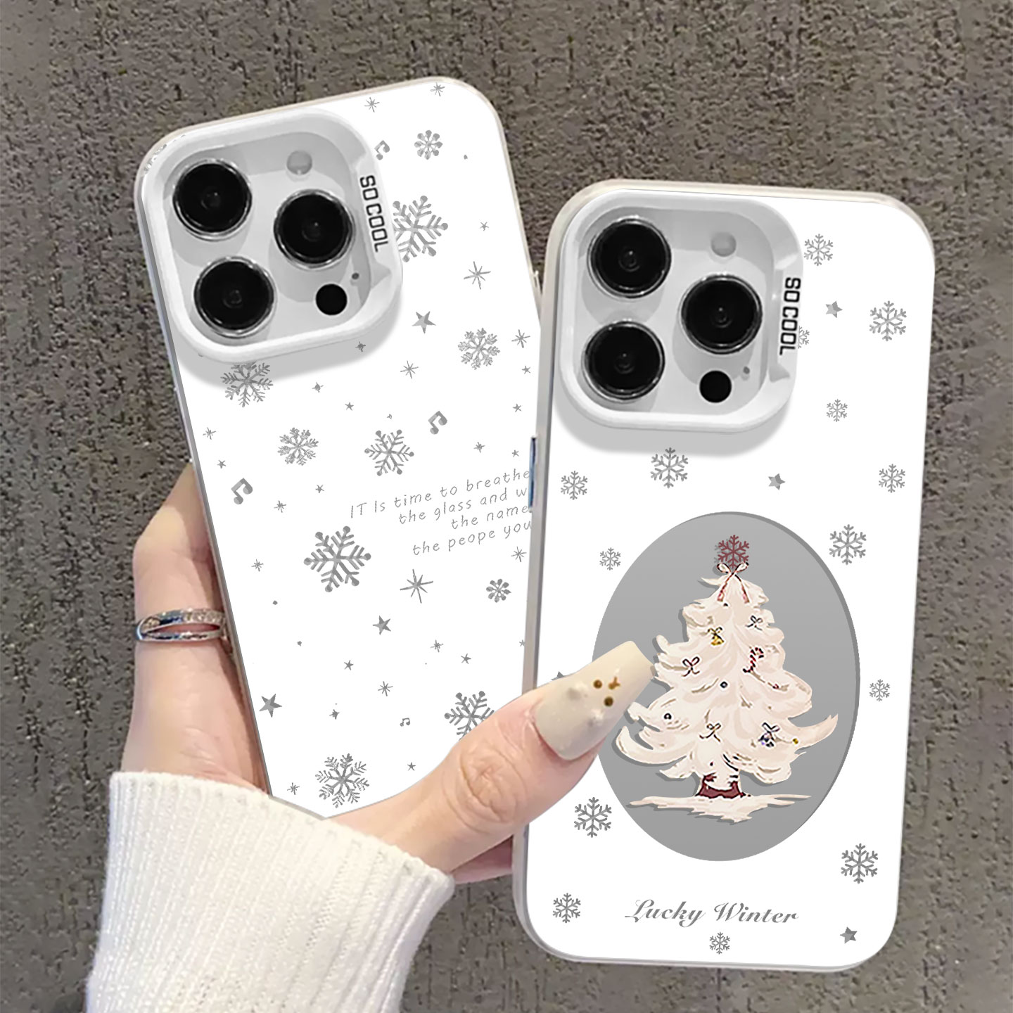 适用小米红米手机壳雪花圣诞树