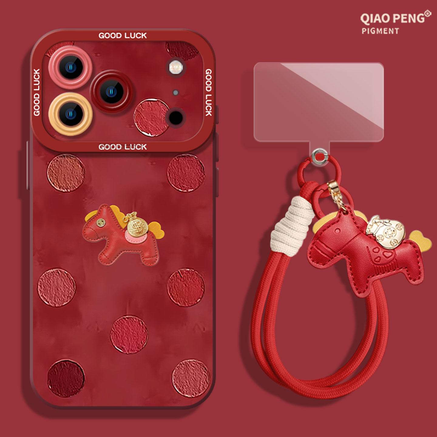 适用小米红米手机壳油画波点小马