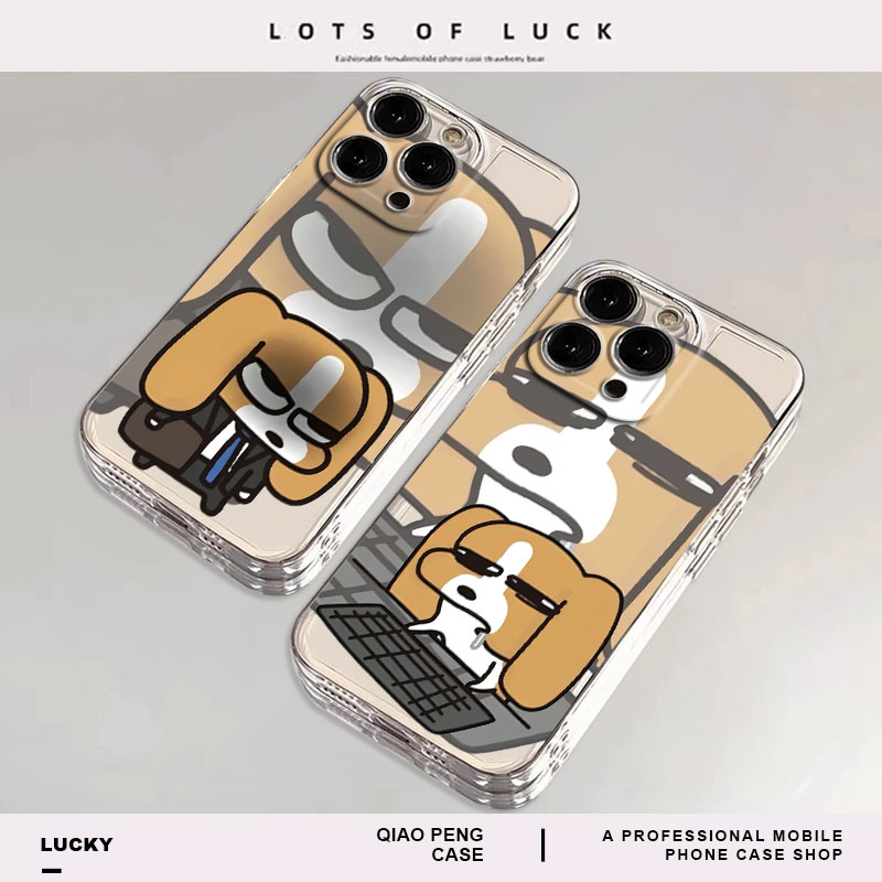 适用iqoo一加手机壳打工人比格