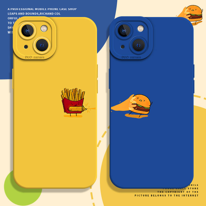 适用小米红米系列手机壳汉堡薯条