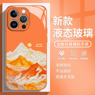 日照金山适用华为mate60手机壳pura70pro新款nova14橙色13新机12山峰80高级50风景40男11玻璃10/30/9/8/7/6/5