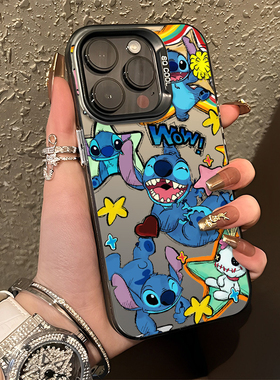 涂鸦史迪仔适用苹果13promax手机壳iPhone16卡通17可爱15新款11史迪奇14男12mini星际宝贝x动漫xs/xr/8plus7p