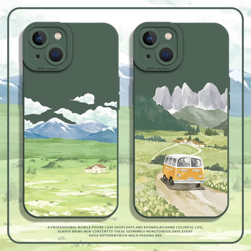 适用荣耀手机壳草原风景