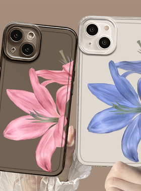 百合花适用小米13pro手机壳15花朵14小清新12新款17红米k80k90k70k60k50k40妈妈note11透明10女9/turbo5max/4