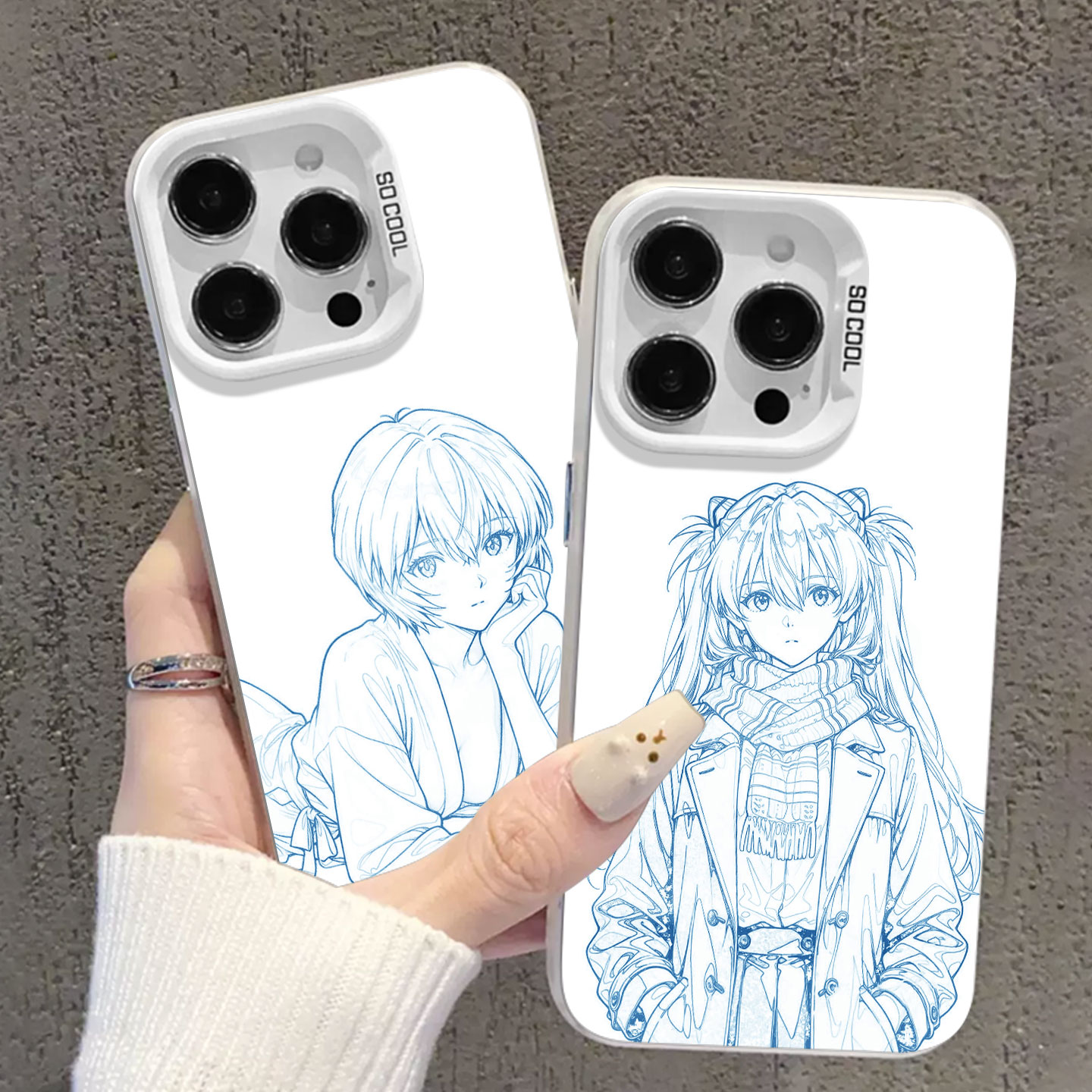 适用苹果手机壳冬日明日香绫波丽