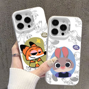 7一加ace6 卡通朱迪尼克适用iqoo15手机壳z10turbo vivo 疯狂动物城13一对z9男neo9女12pro彩银11