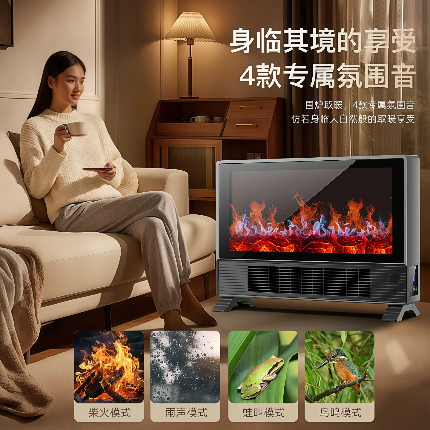 扬子取暖器家用2025新款客厅全屋大面积卧室电暖器暖风机节能省电