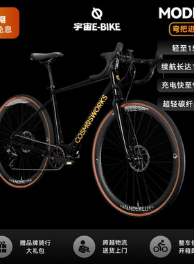 ModelE弯把电助力公路车宇宙电动ebike瓜车双碟刹碳纤维变速旅行