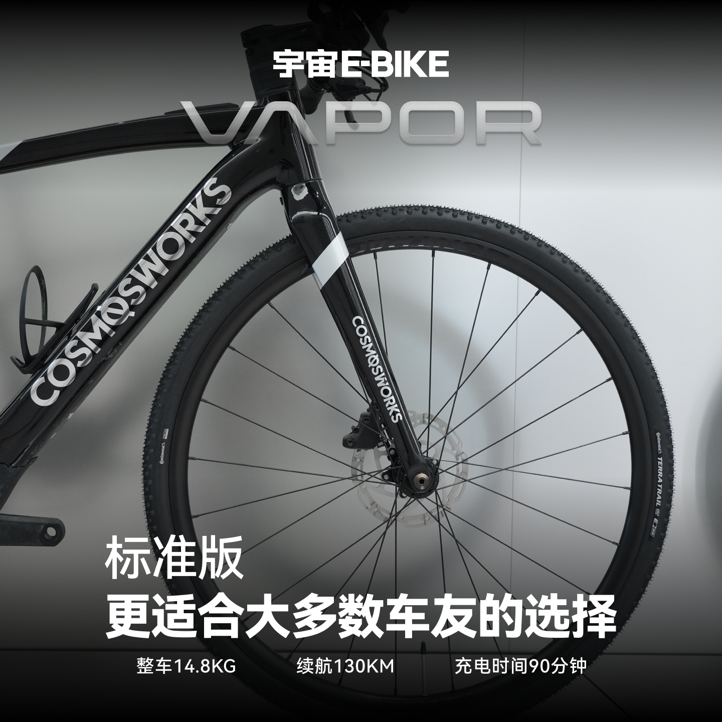 VAPOR标准版宇宙ebike平把电助力自行车中置电机铝架铝轮公路车