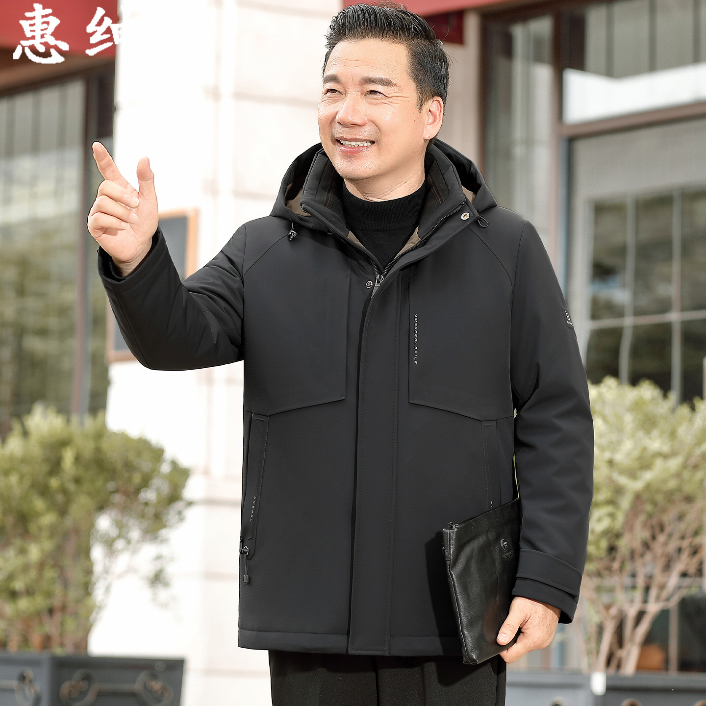 中老年冬装爸爸装棉衣