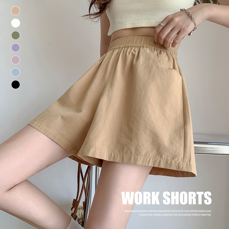 PX爆款工装短裤女夏季高腰宽松工装裤