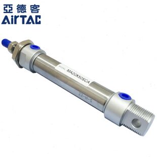 亚德客不锈钢迷你气缸MA16 X250X300X350X400X450X500SCA